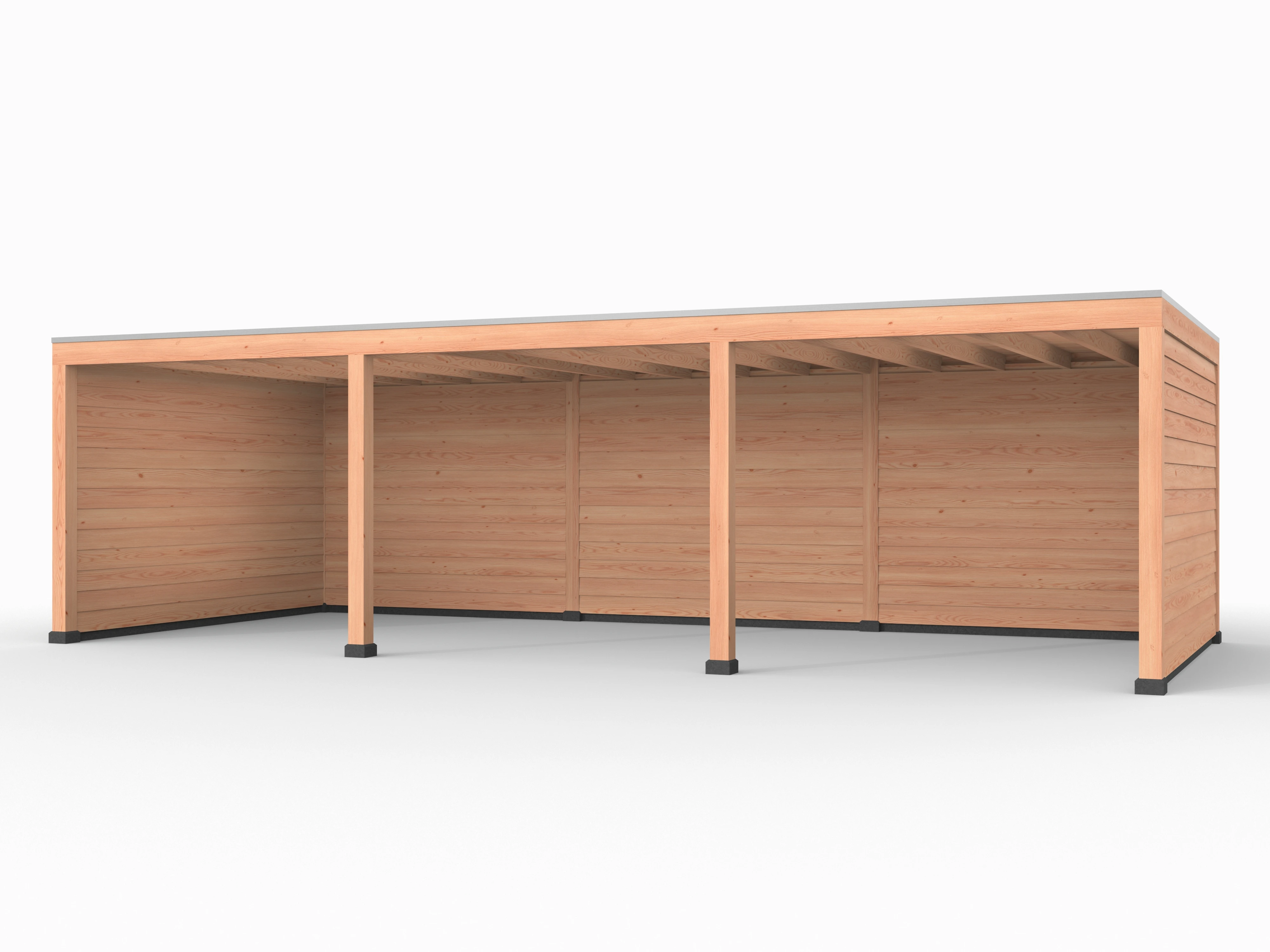Douglas overkapping, 900 x 400, met achterwand en twee zijwanden, Westwood Elegant - Afbeelding 1